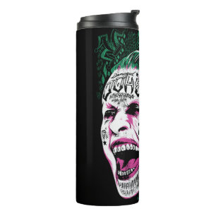 Suicide Squad   Laughing Joker Head Sketch Thermosbeker
