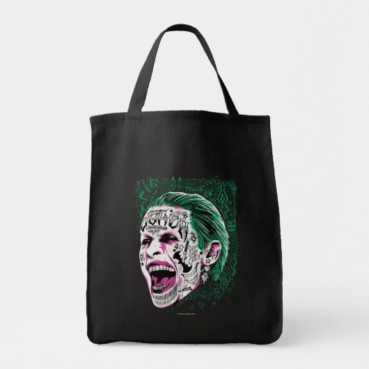 Suicide Squad | Laughing Joker Head Sketch Tote Bag (Voorkant)