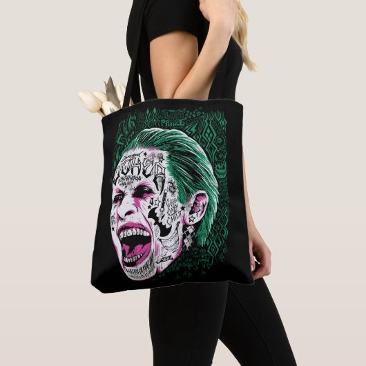 Suicide Squad | Laughing Joker Head Sketch Tote Bag (Dichtbij)
