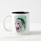 Suicide Squad | Laughing Joker Head Sketch Tweekleurige Koffiemok (Links)