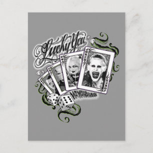 Suicide Squad   "Lucky You"-speelkaarten Briefkaart