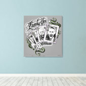 Suicide Squad | "Lucky You"-speelkaarten Canvas Afdruk (Insitu (Houten vloer))