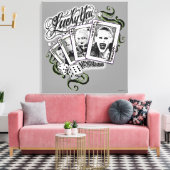 Suicide Squad | "Lucky You"-speelkaarten Canvas Afdruk (Insitu (Woonkamer))