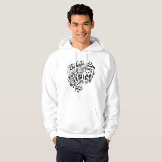 Suicide Squad | "Lucky You"-speelkaarten Hoodie (Voorkant volledig)