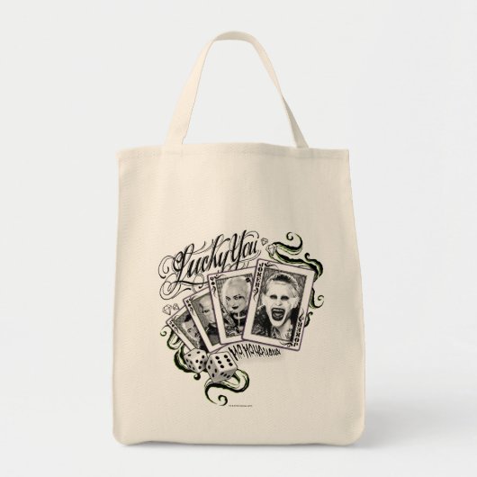 Suicide Squad | "Lucky You"-speelkaarten Tote Bag (Voorkant)