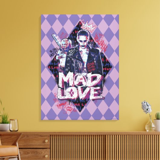 Suicide Squad | Mad Love Canvas Afdruk (Insitu (Woonkamer))