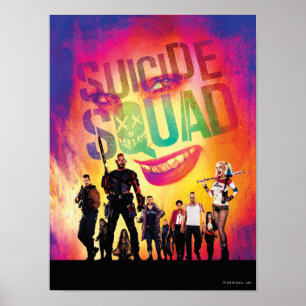 Suicide Squad   Oranje Joker & Squad Movie Poster