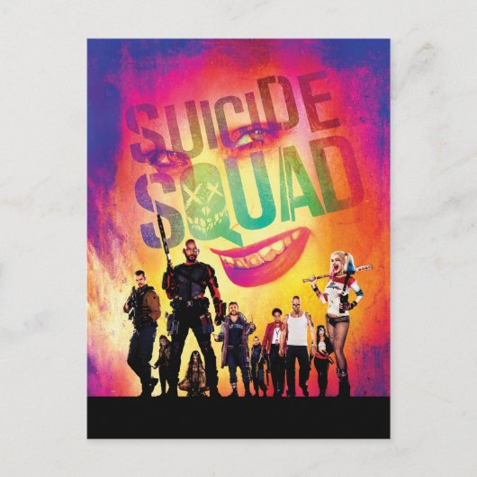 Suicide Squad | Oranje Joker & Squad Movie Poster Briefkaart (Voorkant)