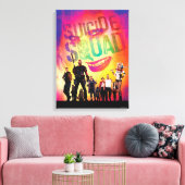 Suicide Squad | Oranje Joker & Squad Movie Poster Canvas Afdruk (Insitu (Woonkamer))