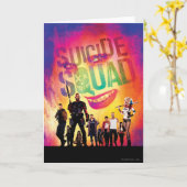 Suicide Squad | Oranje Joker & Squad Movie Poster Kaart (Gele Bloem)