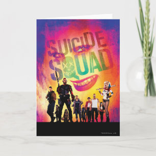 Suicide Squad   Oranje Joker & Squad Movie Poster Kaart