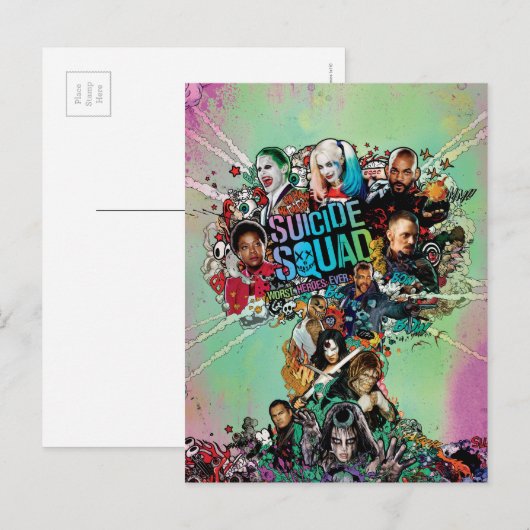 Suicide Squad | Paddenstoelwolexplosie Briefkaart (Voorkant / Achterkant)