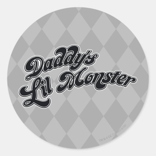 Suicide Squad | Papa's Lil Monster Ronde Sticker (Voorkant)