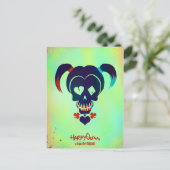 Suicide Squad | Pictogram Harley Quinn Head Briefkaart (Staand voorkant)