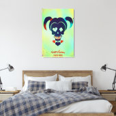 Suicide Squad | Pictogram Harley Quinn Head Canvas Afdruk (Insitu (Slaapkamer))
