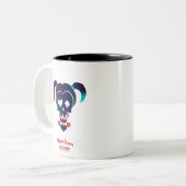 Suicide Squad | Pictogram Harley Quinn Head Tweekleurige Koffiemok (Voorkant links)