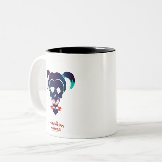 Suicide Squad | Pictogram Harley Quinn Head Tweekleurige Koffiemok (Voorkant links)