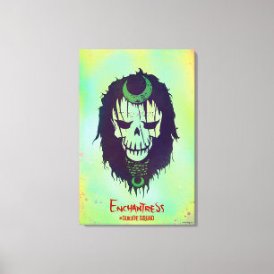 Suicide Squad   Pictogram van het hoofd van de bet Canvas Afdruk