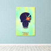 Suicide Squad | Pictogram van hoofd van dop Canvas Afdruk (Insitu (Houten vloer))