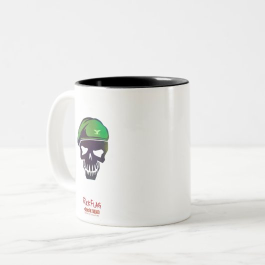 Suicide Squad | Pictogram van loopkopje Tweekleurige Koffiemok (Voorkant links)