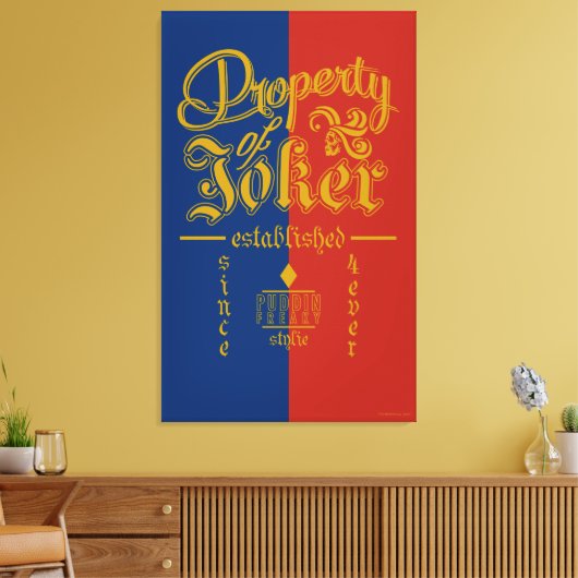 Suicide Squad | Puddin Freaky Canvas Afdruk (Insitu (Woonkamer))