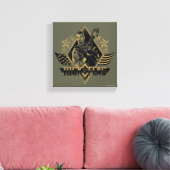 Suicide Squad | Rick Flag Badge Canvas Afdruk (Insitu (Woonkamer))