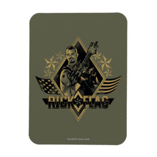 Suicide Squad   Rick Flag Badge Magneet