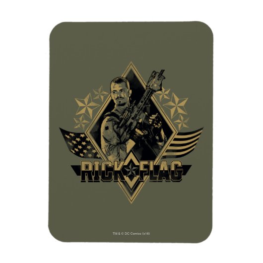 Suicide Squad | Rick Flag Badge Magneet (Verticaal)