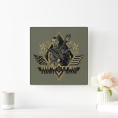 Suicide Squad | Rick Flag Badge Vierkante Klok (Huis)