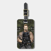 Suicide Squad | Rick Flag Comic Book Art Bagagelabel (Voorkant verticaal)