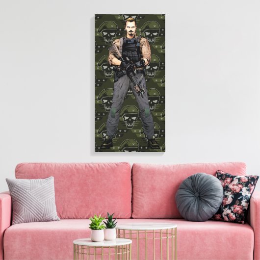 Suicide Squad | Rick Flag Comic Book Art Canvas Afdruk (Insitu (Woonkamer))