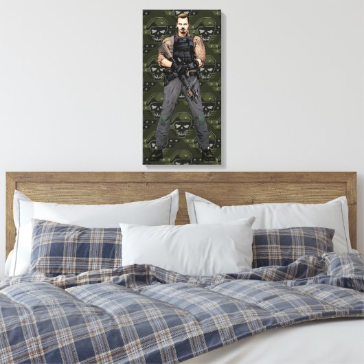 Suicide Squad | Rick Flag Comic Book Art Canvas Afdruk (Insitu (Slaapkamer))