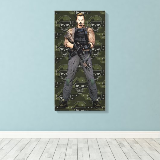 Suicide Squad | Rick Flag Comic Book Art Canvas Afdruk (Insitu (Houten vloer))