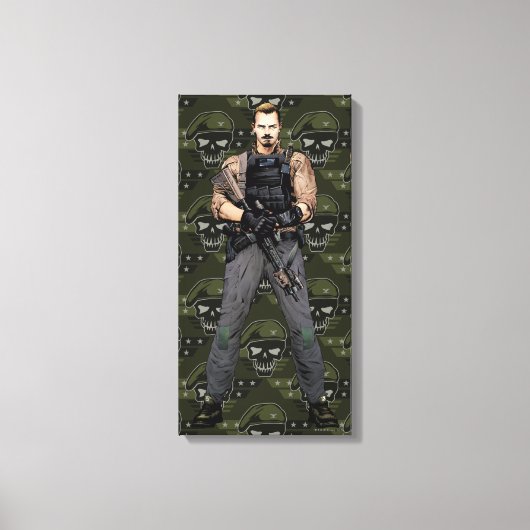Suicide Squad | Rick Flag Comic Book Art Canvas Afdruk (Voorkant)
