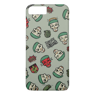 Suicide Squad Rick Flag Emoji Patroon iPhone 8/7 Plus Hoesje