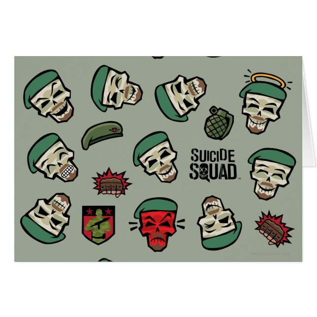 Suicide Squad | Rick Flag Emoji Pattern (Voorkant Horizontaal)