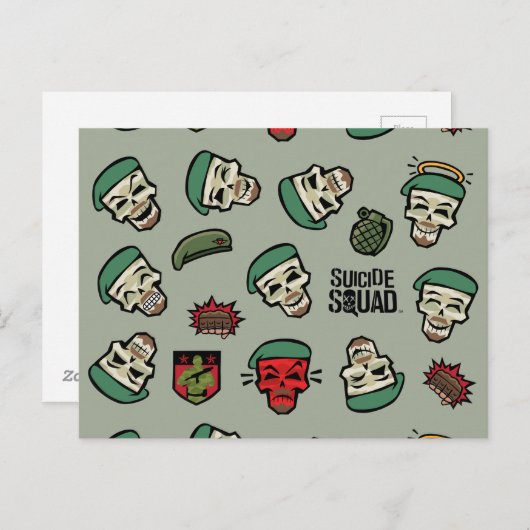 Suicide Squad | Rick Flag Emoji Pattern Briefkaart (Voorkant / Achterkant)