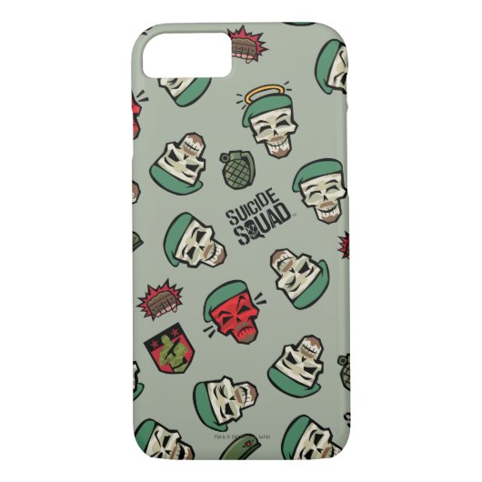 Suicide Squad | Rick Flag Emoji Pattern Case-Mate iPhone Case (Achterkant)