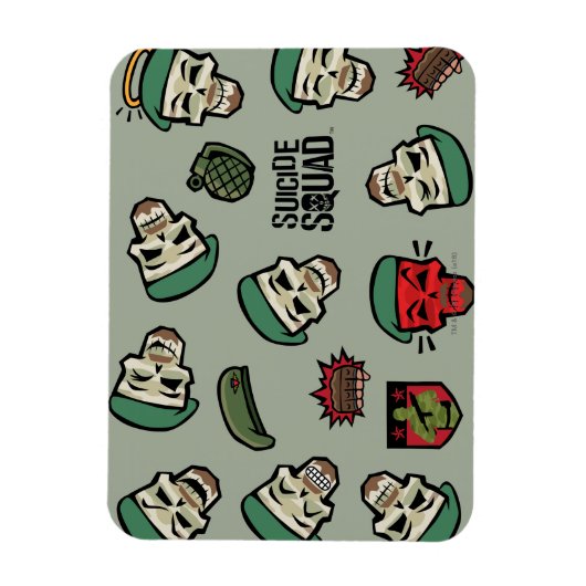 Suicide Squad | Rick Flag Emoji Pattern Magneet (Verticaal)
