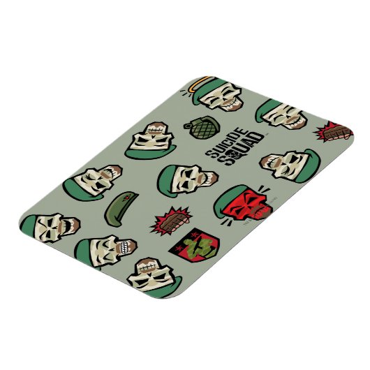 Suicide Squad | Rick Flag Emoji Pattern Magneet (Linkerzijde)