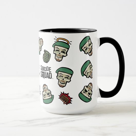 Suicide Squad | Rick Flag Emoji Pattern Mok (Rechts)