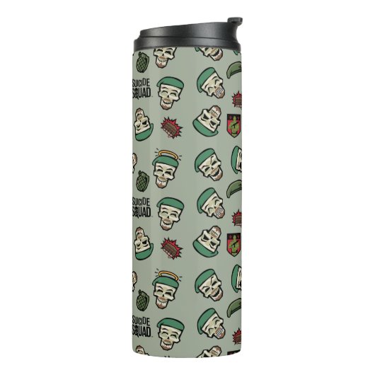Suicide Squad | Rick Flag Emoji Pattern Thermosbeker (Gedraaid links)