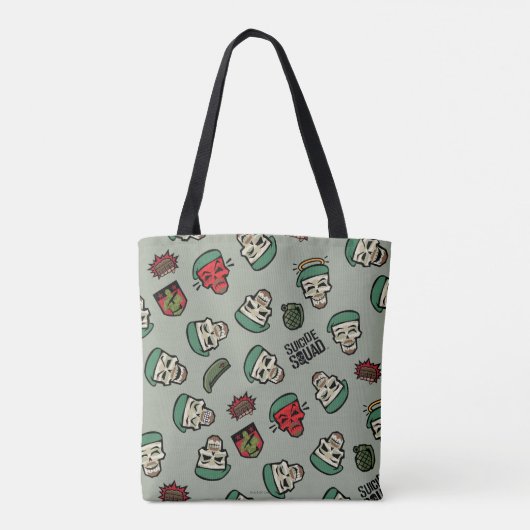 Suicide Squad | Rick Flag Emoji Pattern Tote Bag (Achterkant)