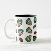Suicide Squad | Rick Flag Emoji Pattern Tweekleurige Koffiemok (Links)