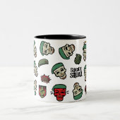 Suicide Squad | Rick Flag Emoji Pattern Tweekleurige Koffiemok (Center)