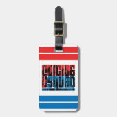 Suicide Squad | Rode en blauwe Logo Bagagelabel (Voorkant verticaal)