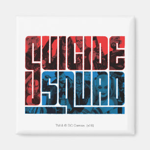 Suicide Squad Rode en blauwe Logo Magneet