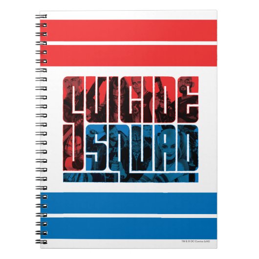 Suicide Squad | Rode en blauwe Logo Notitieboek (Voorkant)