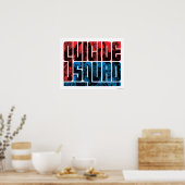 Suicide Squad | Rode en blauwe Logo Poster (Keuken)