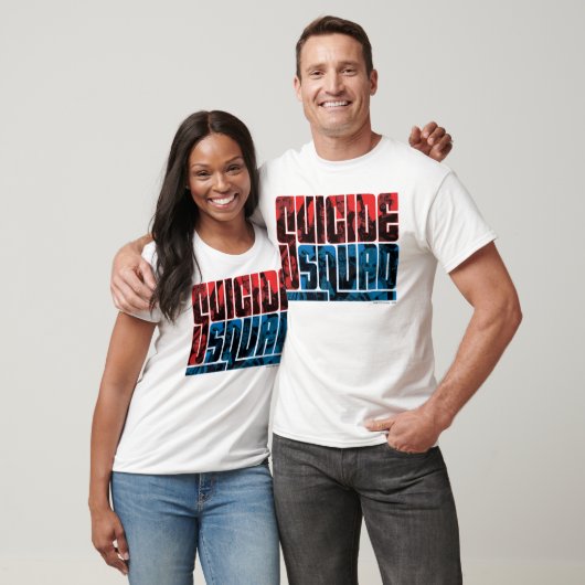 Suicide Squad | Rode en blauwe Logo T-shirt (Unisex)